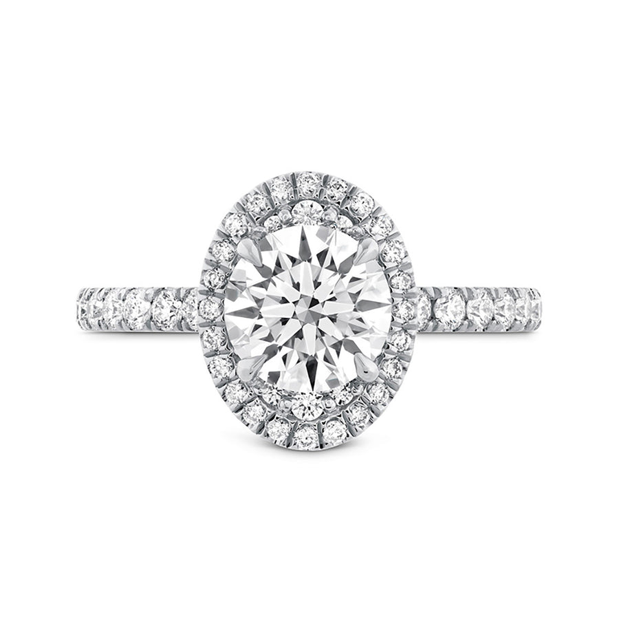 Juliette Oval Halo Diamond Engagement Ring Setting