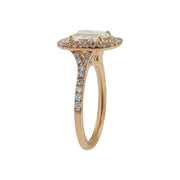 Cushion-cut Diamond Double Halo Engagement Ring