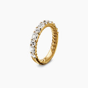 DY Infinity Alternating Diamond Band Ring in 18K Yellow Gold
