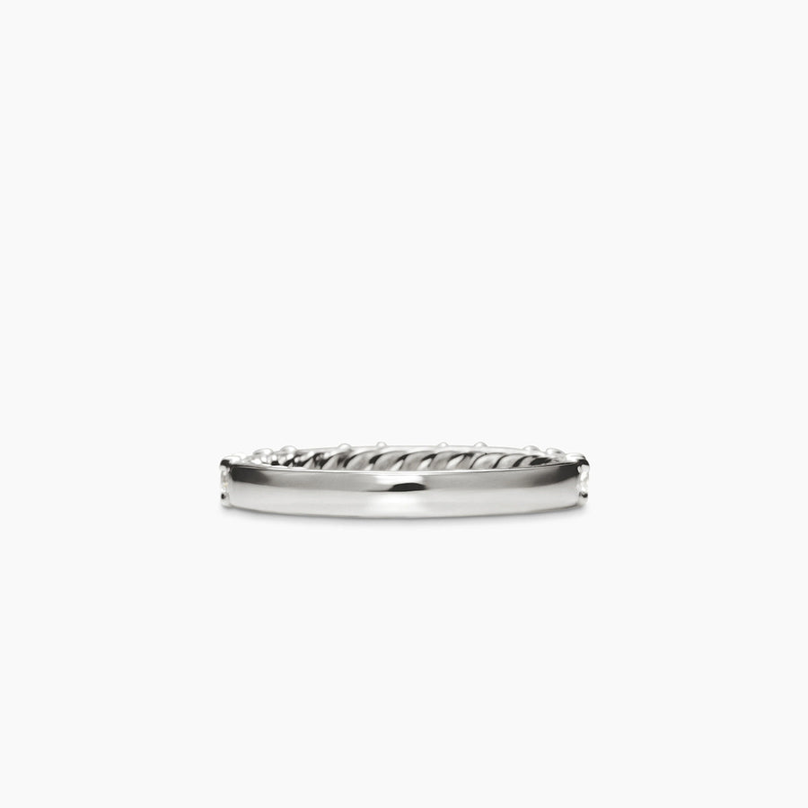 DY Infinity Alternating Diamond Band Ring in Platinum