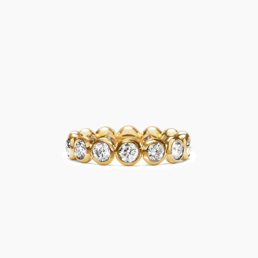 DY Infinity Band Ring in 18K Yellow Gold with Round Diamonds