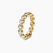 DY Infinity Band Ring in 18K Yellow Gold with Round Diamonds