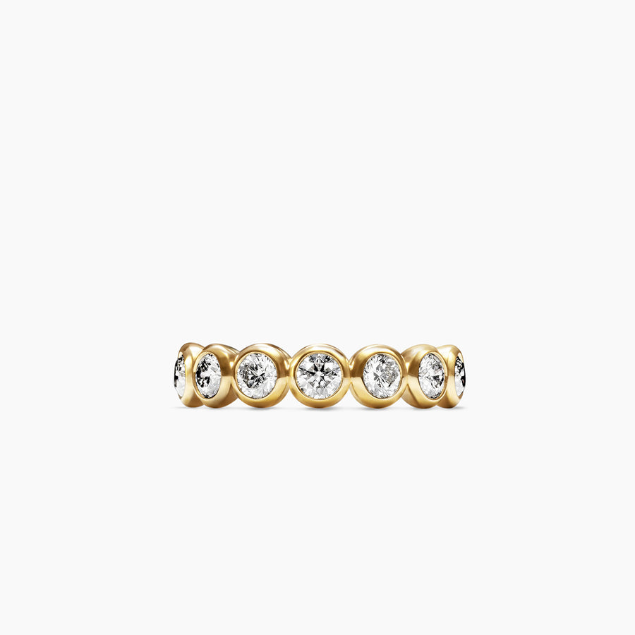 DY Infinity Band Ring in 18K Yellow Gold with Round Diamonds