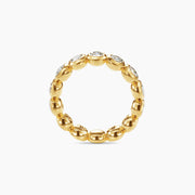 DY Infinity Band Ring in 18K Yellow Gold with Round Diamonds