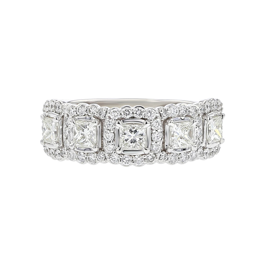 Princess Cut Diamond Wedding Band