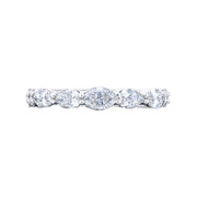 Marquise and Pear Shape Diamond Alternating Wedding Band