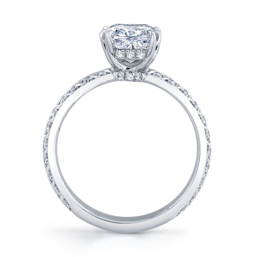 Chevron Kotlar Cushion-cut Diamond Ring