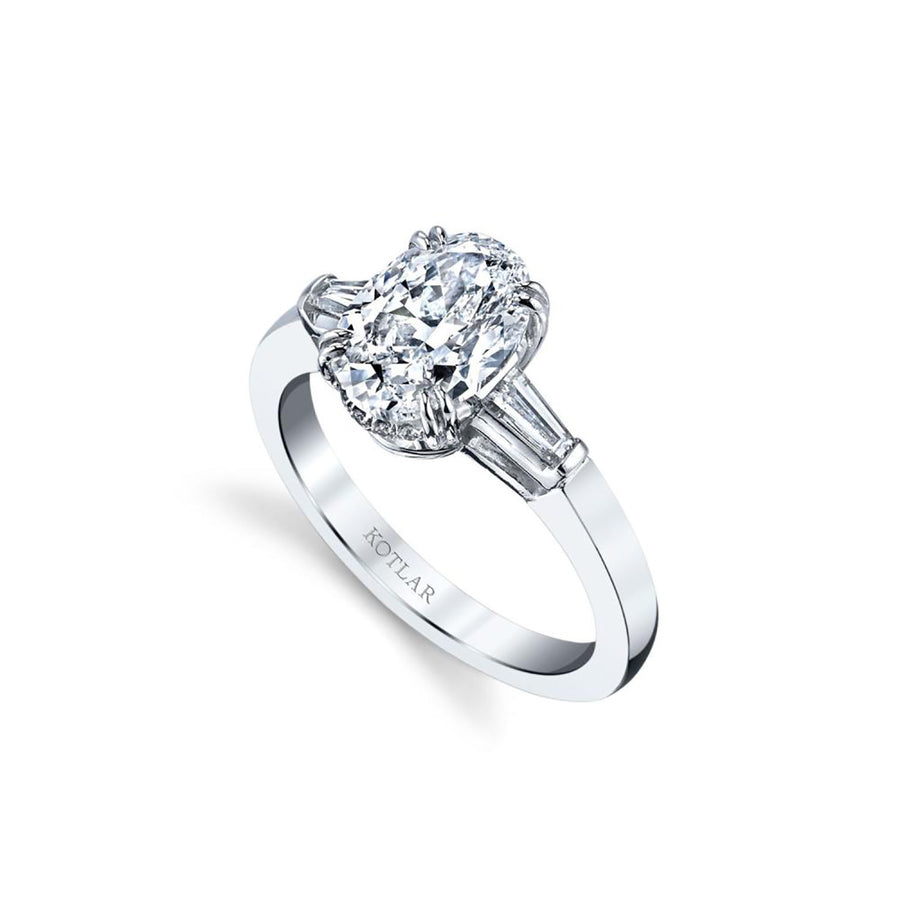 Platinum Kotlar Petite Diamond Engagement Ring