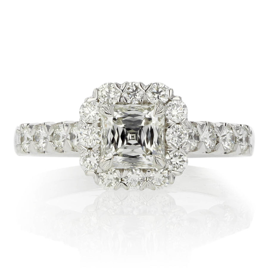 Crisscut Asscher Diamond Engagement Ring