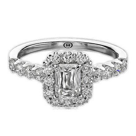 Emerald Crisscut Diamond Ring