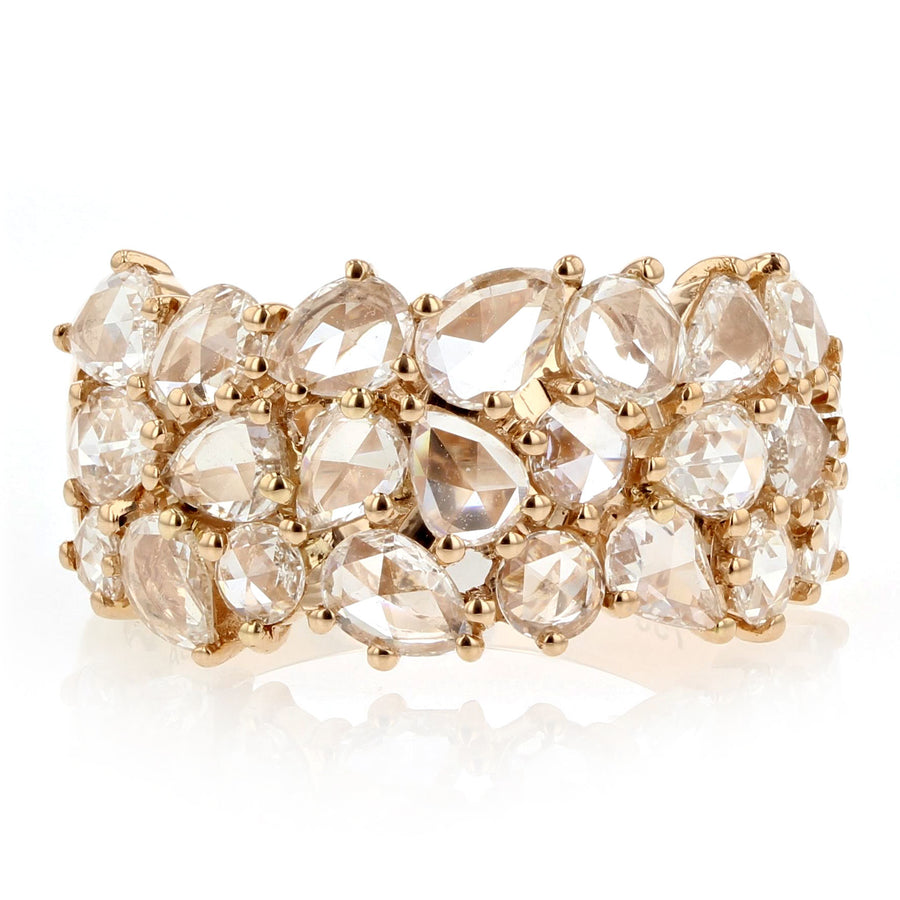 18K Rose Gold Diamond Fashion Ring
