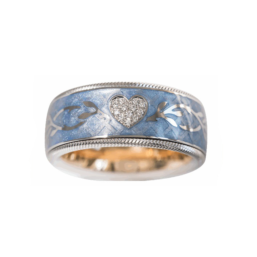 Diamond Heart Iceblue Ring