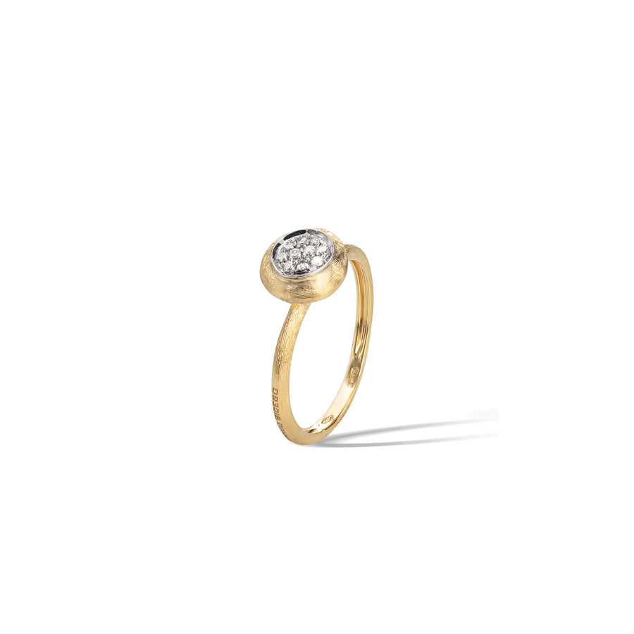 18K Yellow Gold and Diamond Stackable Ring