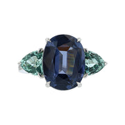 Blue Spinel and Lagoon Tourmaline Ring