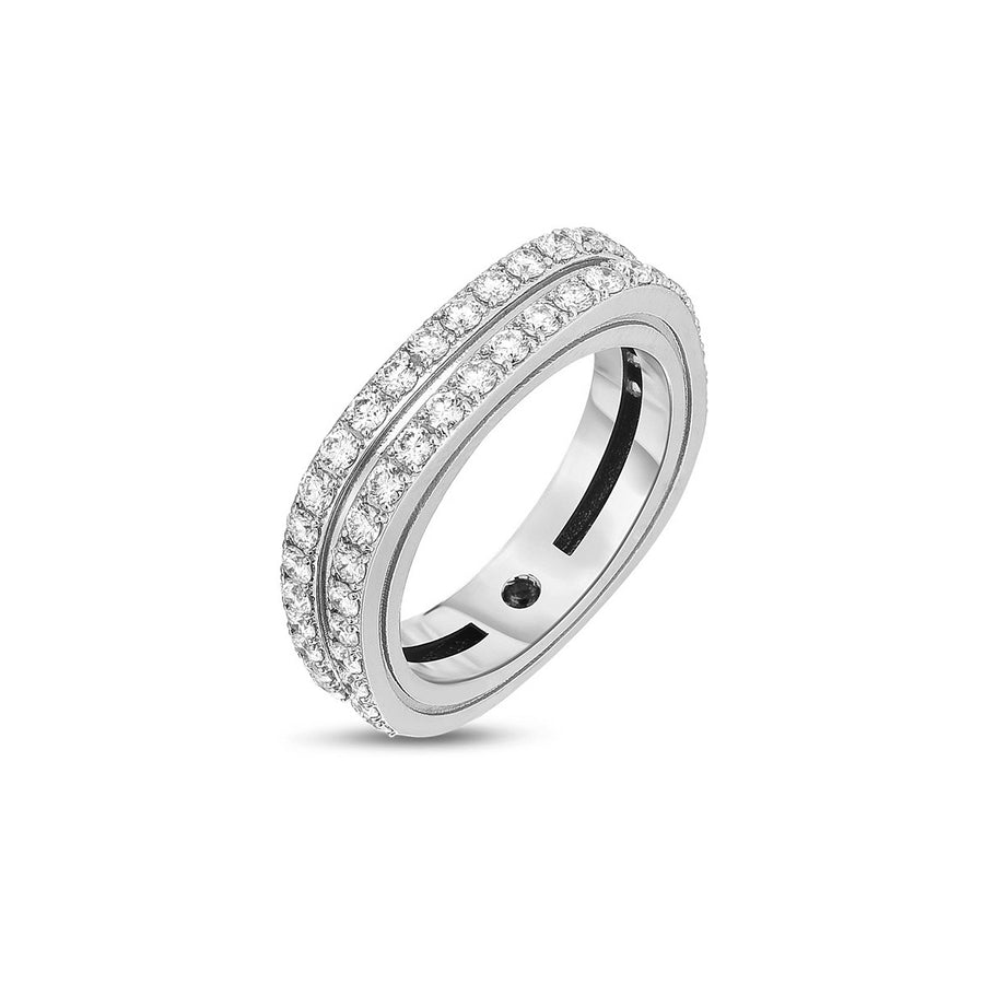 18KT 2 Row Diamond Portofino Band