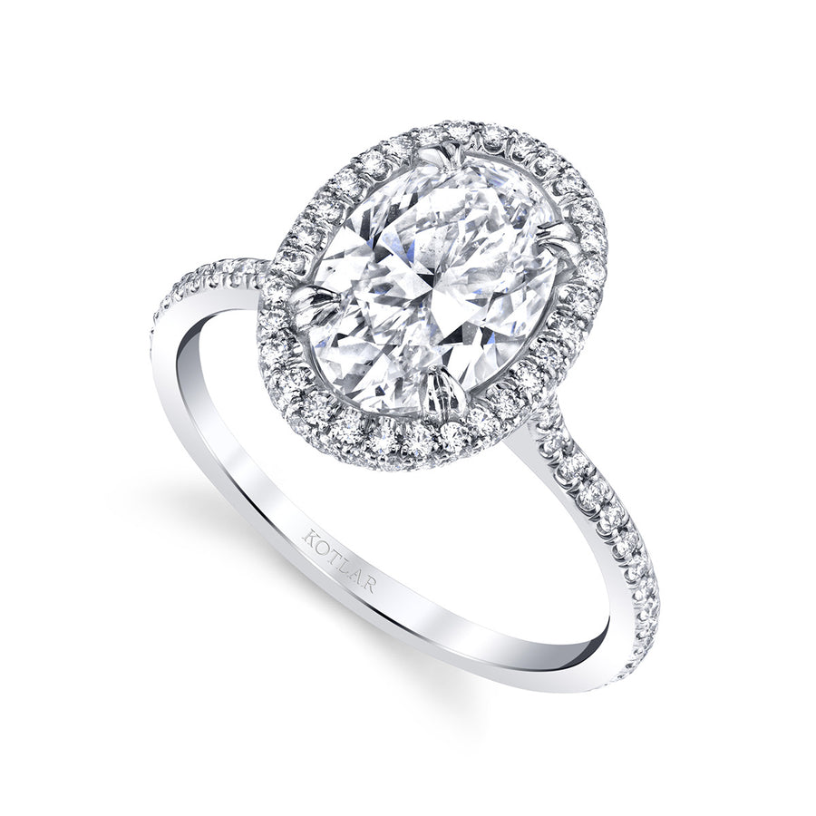 Arabesque Diamond Pave Halo Ring