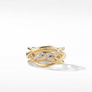 Continuance Ring with Diamonds in 18K Gold, 11.5mm