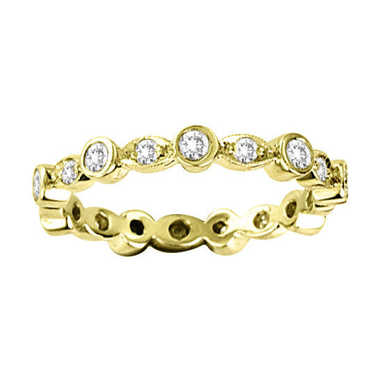 Marquise Shape and Round Diamond Eternity Band