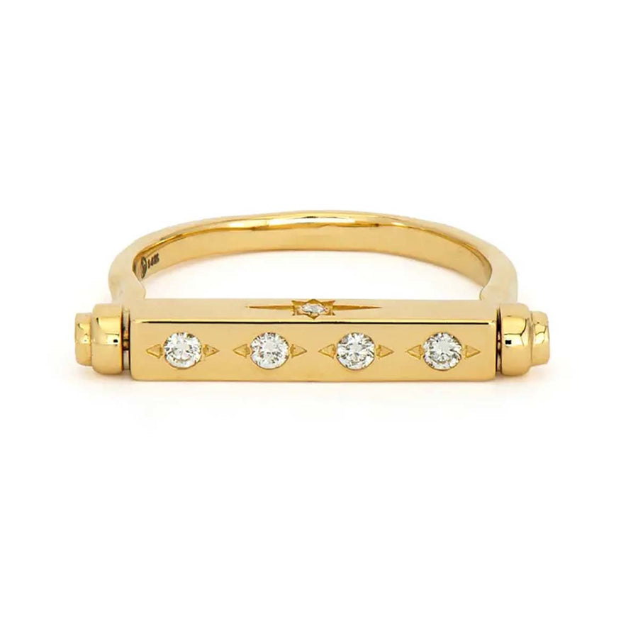Shooting Star Engravable Narrow Flip Ring
