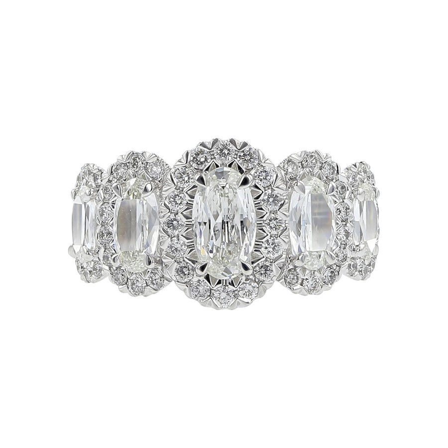 L'Amour Crisscut Diamond Halo Band Ring