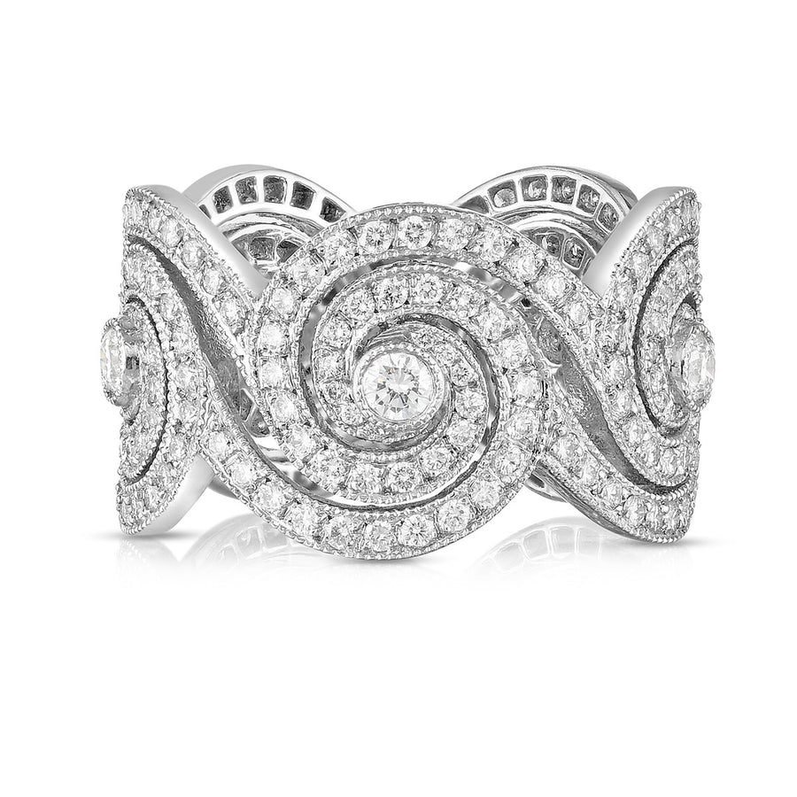 Platinum Diamond Swirl Ring