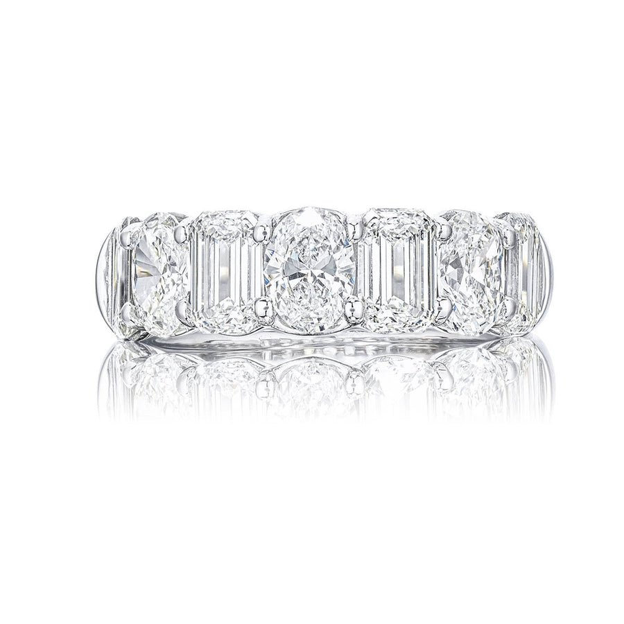 Oval and Emerald-cut Diamond Band