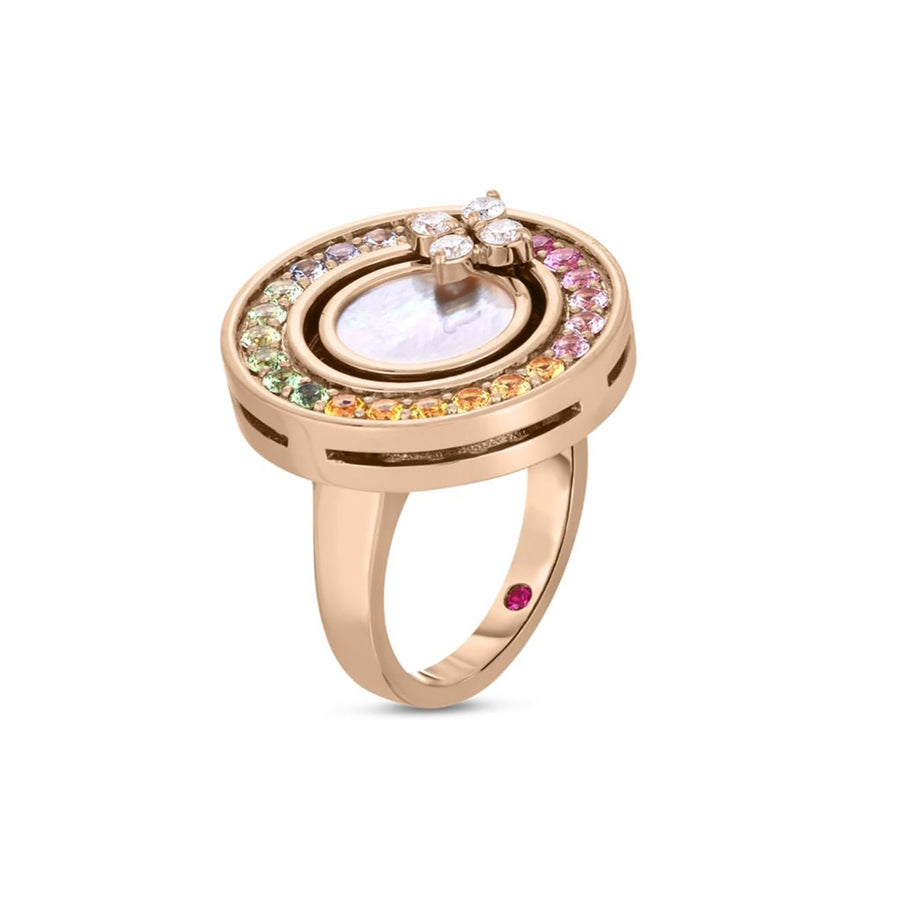 Love in Verona Mother of Pearl and Multi Gemstone Ring