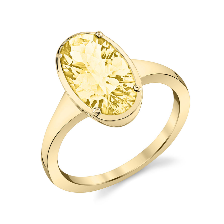 Light Citrine 14k Yellow Gold Ring