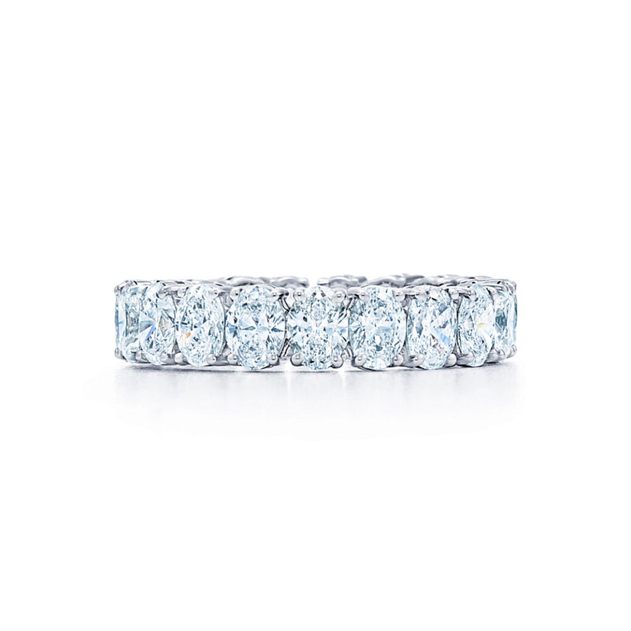 Oval Diamond Prong Set Eternity Band