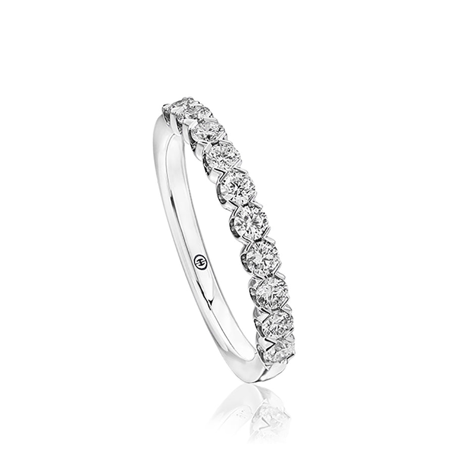 Round Diamond Wedding Band