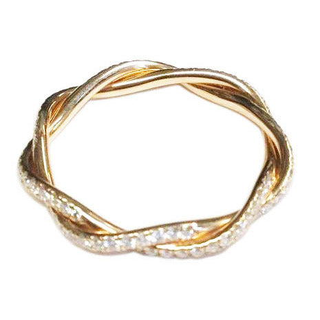 Diamond Twist Eternity Band