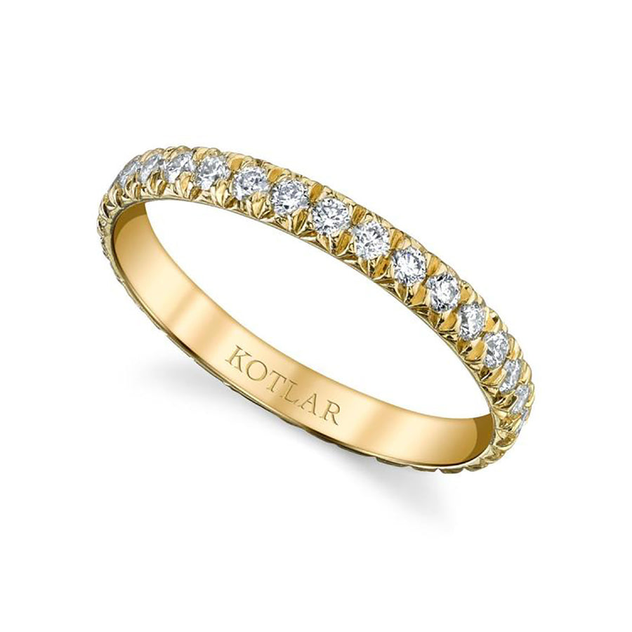 French Cut Artisan Pave Diamond Eternity Band