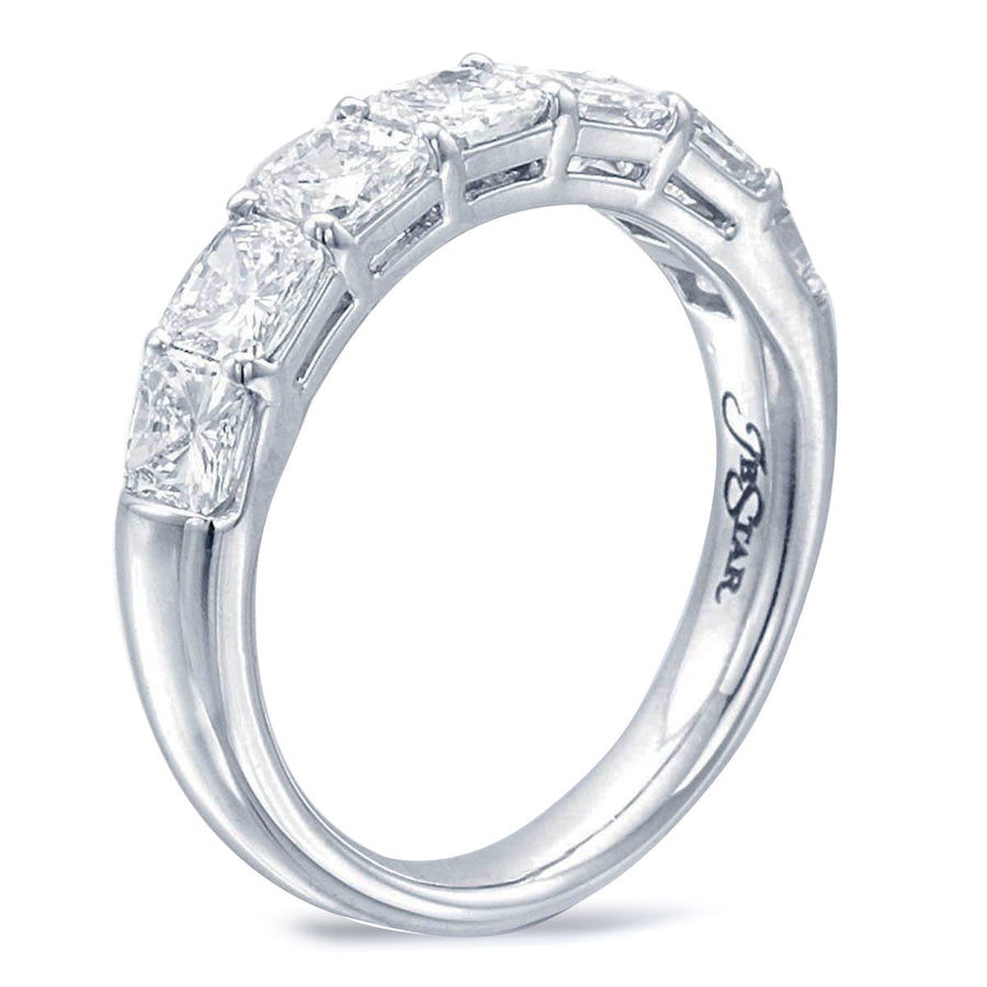 Platinum Radiant Cut Diamond Wedding Ring