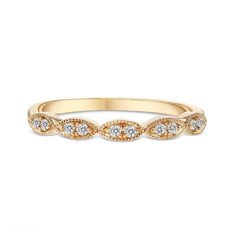 14K Rose Gold Diamond Wedding Band