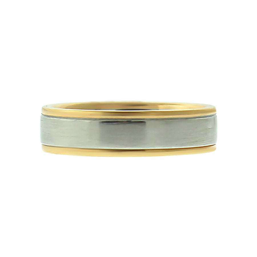 Two Tone Platinum & Gold Wedding Band