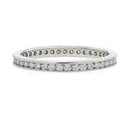 Milgrain Edge Channel-set Diamond Eternity Band