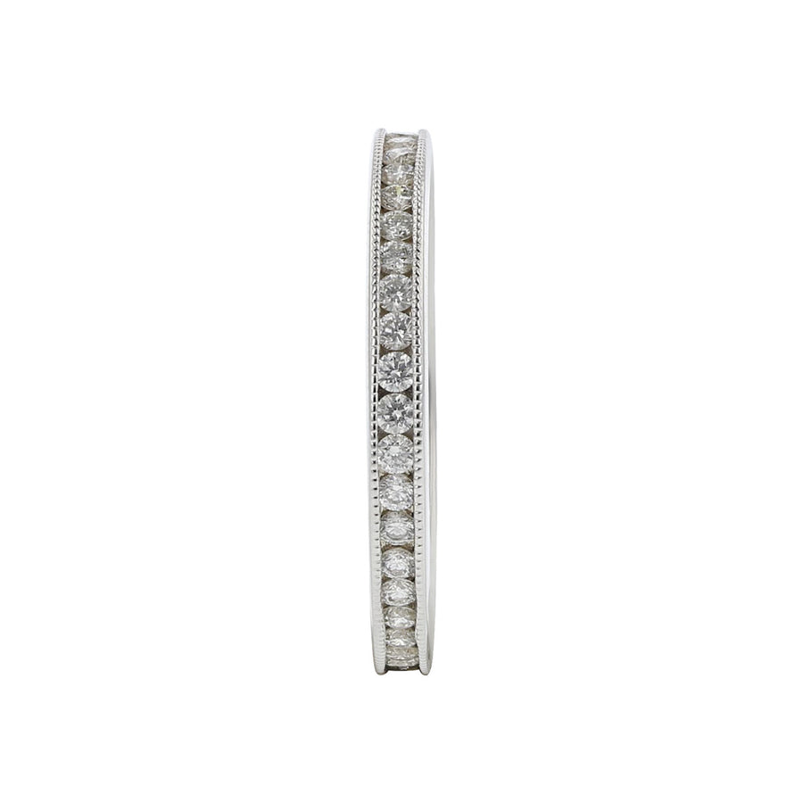 Milgrain Edge Channel-set Diamond Eternity Band