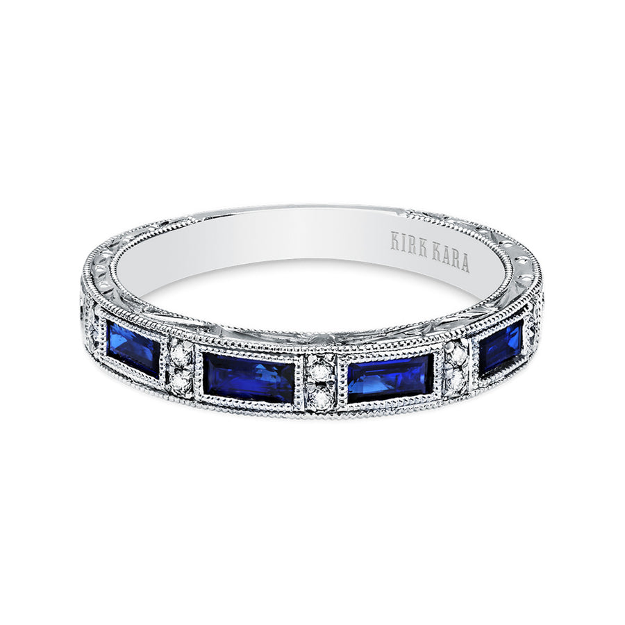 Diamond and Sapphire Wedding Band