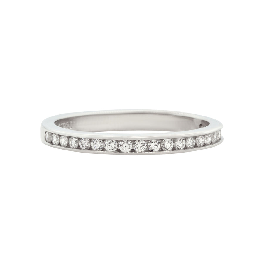 Platinum Channel-set Diamond Wedding Band