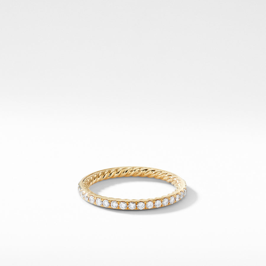 DY Eden Single Row Wedding Band with Diamonds in 18K Gold