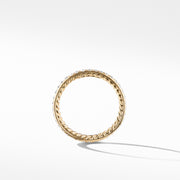 DY Eden Single Row Wedding Band with Diamonds in 18K Gold