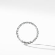 DY Eden Single Row Wedding Band with Diamonds in Platinum