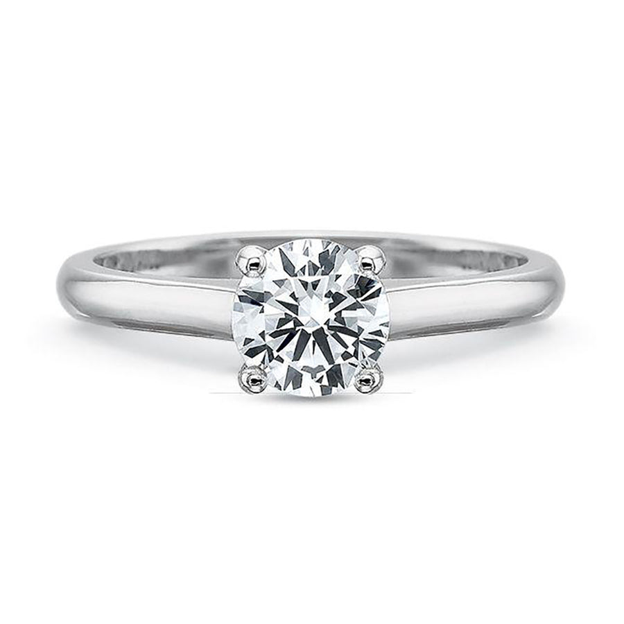 Petite Flushfit Diamond Solitaire Engagement Ring Setting