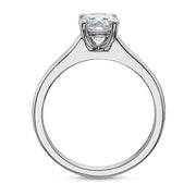 Petite Flushfit Diamond Solitaire Engagement Ring Setting