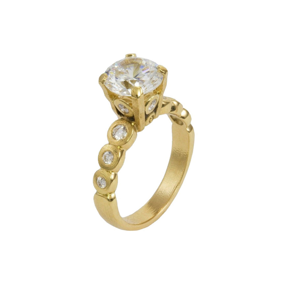 18K Yellow Gold Diamond Candy Ring Setting