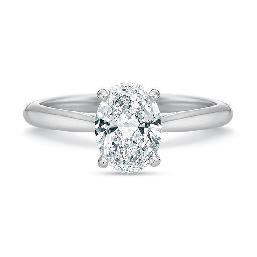 New Aire Oval Solitaire Engagement Ring Setting