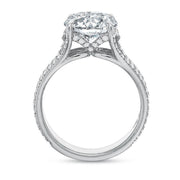 Tri Split Shank Diamond Engagement Ring Setting