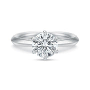 Low Profile 6 Prong Solitaire Engagement Ring Setting