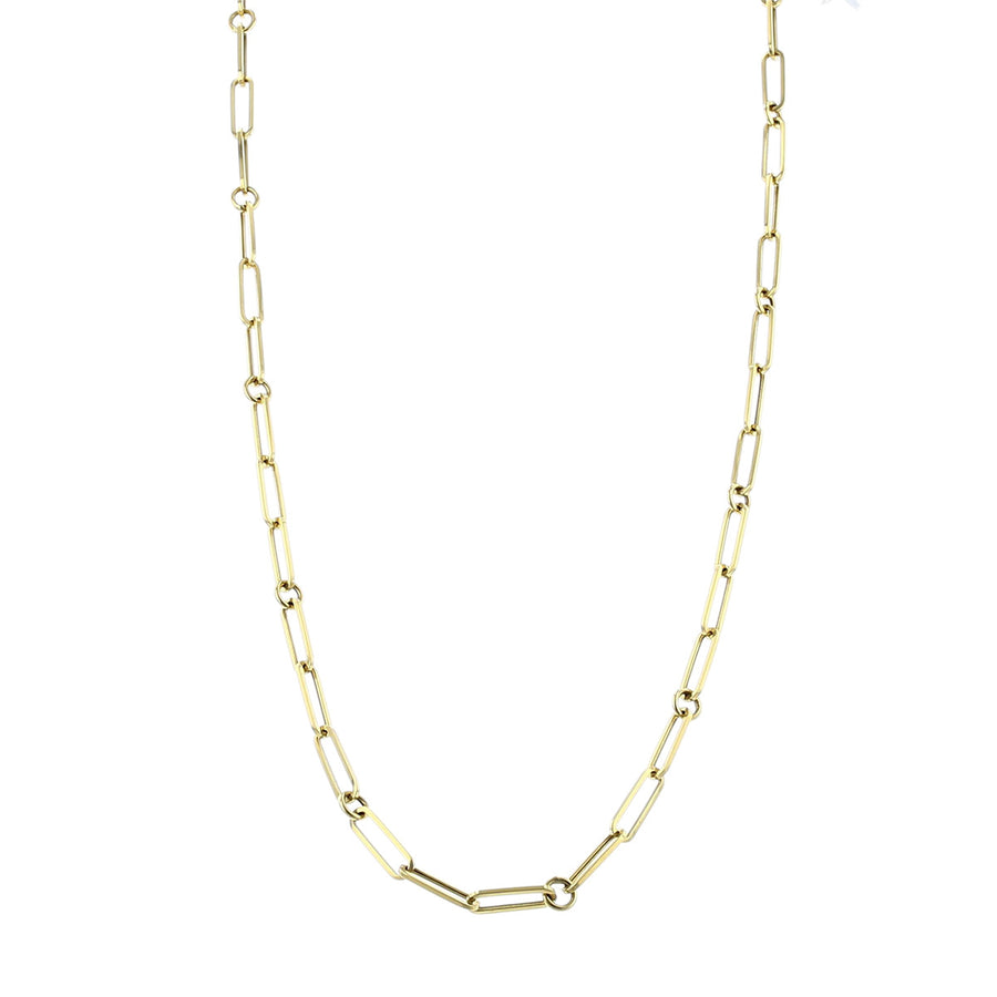 18K Fine Paperclip Link 17-Inch Chain