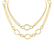 Convertible 18k Yellow Gold Diamond Necklace